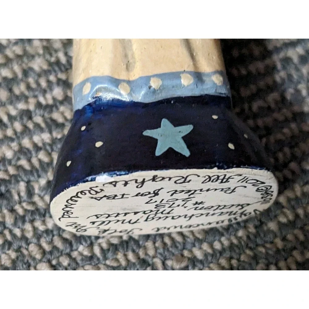 Vaillancourt Folk Art Chalkware Angel Stars Gown 2017 #173 11038 Gold Wings READ